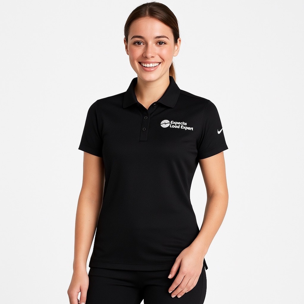NWT Nike Golf Dri-FIT Expedia Local Expert Polo Women Small Black 203697-010